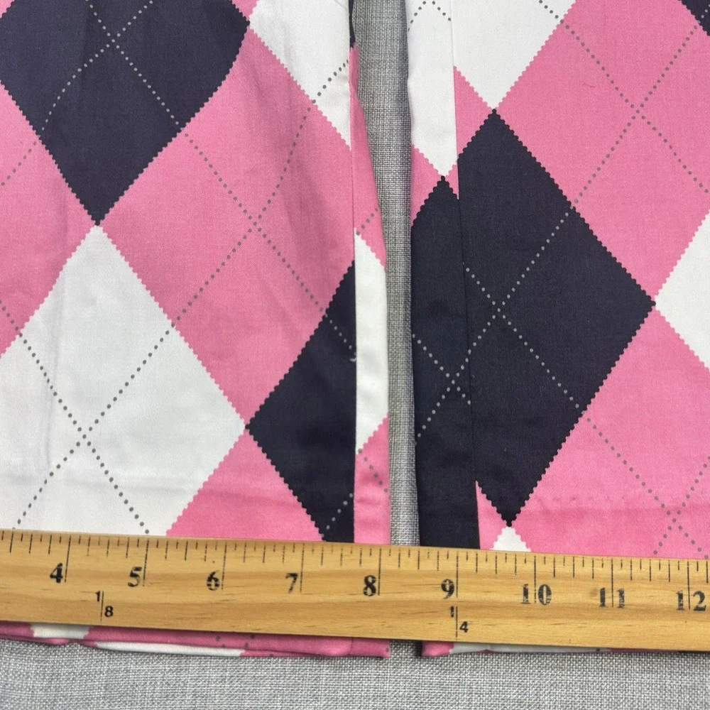 Loudmouth Golf Pants Mens 34x34 Multicolor Argyle Chino Cotton Spandex Stretch